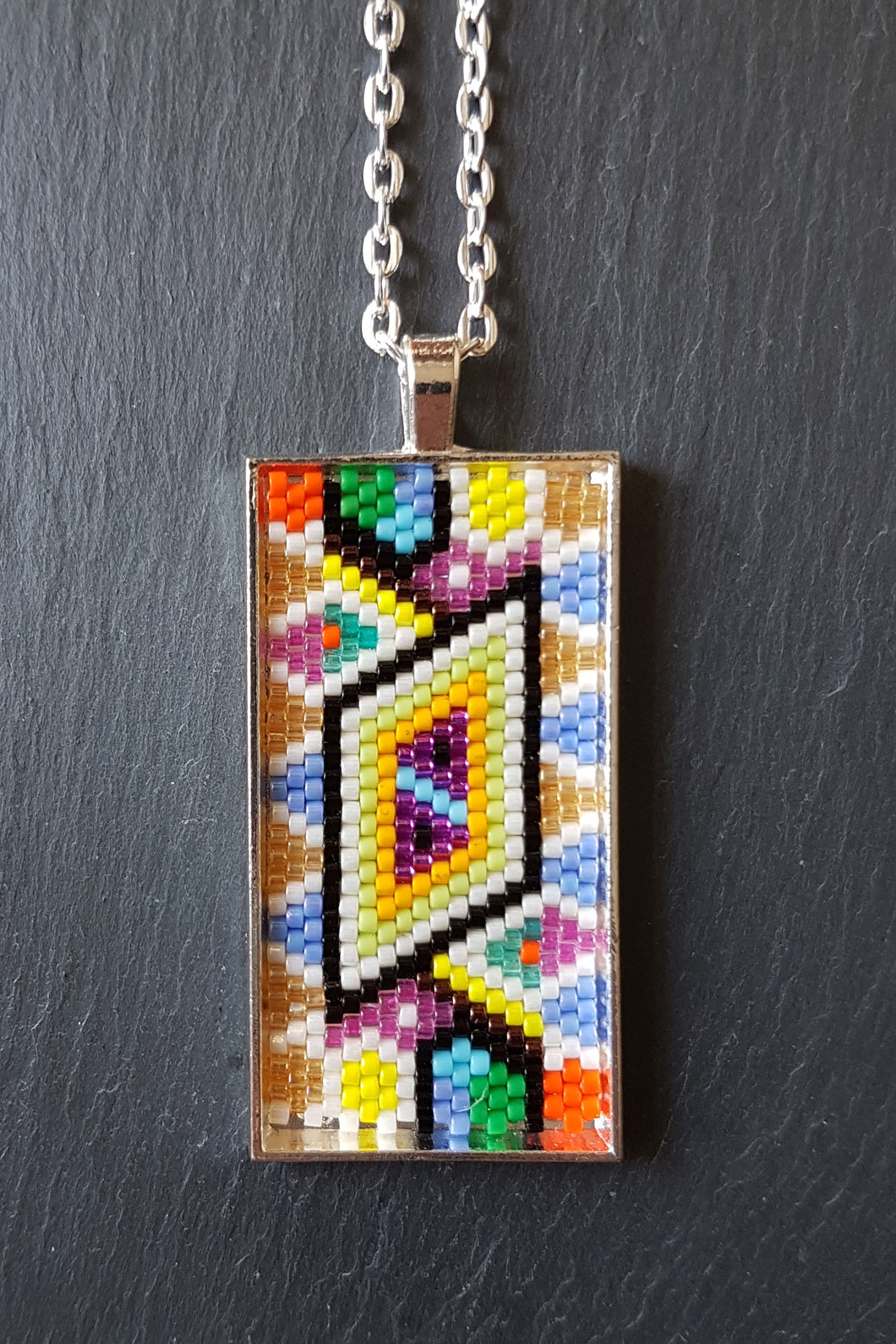 Multi-coloured Long Pendant