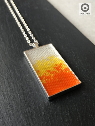 Helter Skelter Pendant - Crystal, Orange and Yellow