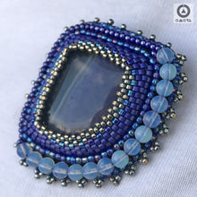 Blue Stone Brooch Pin/Necklace